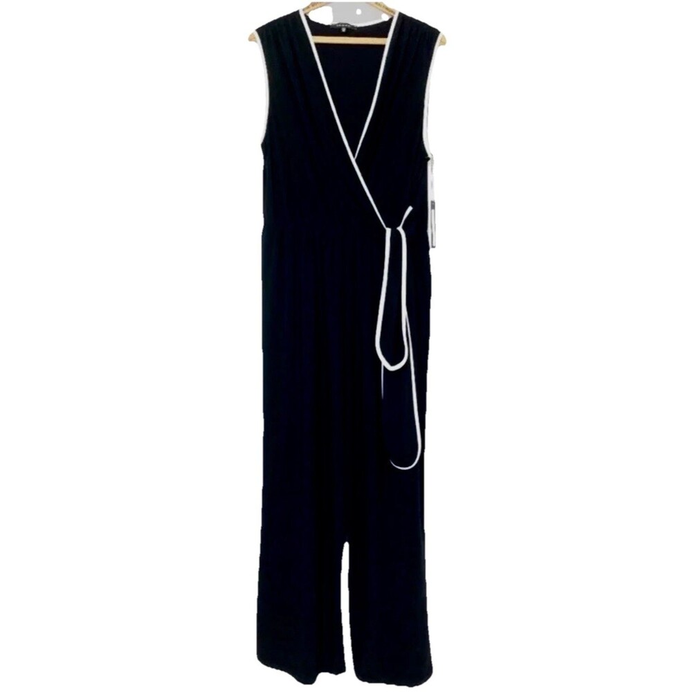 Women's Black Whimsigoth Size PXL Academia Old Money Jumpsuit Stretch